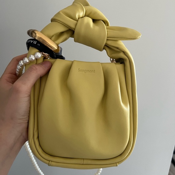 RARE! Songmont Small Wonton Bag Yellow - Picture 7 of 12